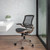 Flash Furniture BL-8801X-GG Black Padded Arms Heavy Duty Melrose Fold Nylon Base Executive Swivel Chair