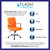 Flash Furniture GO-2240-ORG-GG Orange Vinyl Padded Arms Mid Back Design Executive Swivel Office Chair