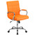 Flash Furniture GO-2240-ORG-GG Orange Vinyl Padded Arms Mid Back Design Executive Swivel Office Chair
