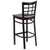 Flash Furniture XU-DG6R7BWIN-BAR-WALW-GG Walnut Finish Seat With Window Back Steel Black Powder Coated Frame Hercules Series Restaurant Bar Stool