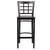 Flash Furniture XU-DG6R7BWIN-BAR-WALW-GG Walnut Finish Seat With Window Back Steel Black Powder Coated Frame Hercules Series Restaurant Bar Stool
