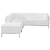 Flash Furniture ZB-IMAG-SECT-SET9-WH-GG White LeatherSoft With Stainless Steel Legs Modular Hercules Imagination Series Sectional