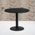 Flash Furniture XU-RD-36-BLKTB-TR24-GG 36" Dia. Round Black Laminated Dining Height Table with Pedestal Base