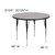 Flash Furniture XU-A48-RND-GY-T-A-GG 48" Dia. Round 21.12" - 30.12" Adjustable Height Gray Activity Table