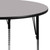 Flash Furniture XU-A48-RND-GY-T-A-GG 48" Dia. Round 21.12" - 30.12" Adjustable Height Gray Activity Table