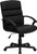 Flash Furniture GO-1004-BK-LEA-GG Black Bonded Leather Nylon Arms Mid Back Design Swivel Task/Office Chair