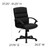 Flash Furniture GO-1004-BK-LEA-GG Black Bonded Leather Nylon Arms Mid Back Design Swivel Task/Office Chair