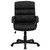 Flash Furniture GO-1004-BK-LEA-GG Black Bonded Leather Nylon Arms Mid Back Design Swivel Task/Office Chair