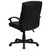 Flash Furniture GO-1004-BK-LEA-GG Black Bonded Leather Nylon Arms Mid Back Design Swivel Task/Office Chair