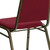 Flash Furniture FD-BHF-2-BY-GG Burgundy Vinyl Upholstered Trapezoidal Back Panel Gold Vein Powder Coated Frame Finish Hercules Series Stacking Banquet Chair