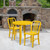 Flash Furniture CH-51090TH-2-18VRT-YL-GG 30" Dia. x 29 1/2" H Yellow Metal Round Table and 2 Chair Set