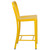 Flash Furniture CH-61200-24-YL-GG Yellow Galvanized Steel Vertical Slat Back Bar Stool