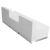 Flash Furniture ZB-803-670-SET-WH-GG White LeatherSoft with Brushed Stainless Steel Base Modular Hercules Alon Series Reception Configuration