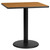 Flash Furniture XU-NATTB-3030-TR18-GG 30"W x 30"D x 31-1/8"H Melamine Core With Natural Laminate Finish Cast Iron Column With Black Powder Coated Finish Square Dining Height Table