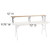 Flash Furniture XA-72-RS-GG 72"W x 12"D x 12"H Birchwood Hardwood Surface Silver Powder Coated Legs Bar Top Riser