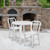 Flash Furniture CH-51090TH-2-18VRT-WH-GG 30" Dia. x 29 1/2" H White Metal Round Table and 2 Chair Set
