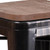 Flash Furniture CH-31320-24-BQ-WD-GG Black-Antique Gold With Textured Wood Seat Galvanized Steel Counter Height Backless Bar Stool