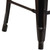 Flash Furniture CH-31320-24-BQ-WD-GG Black-Antique Gold With Textured Wood Seat Galvanized Steel Counter Height Backless Bar Stool