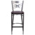 Flash Furniture XU-6F8B-CLR-BAR-MAHW-GG Mahogany Finish Seat Steel Frame With Clear Coat Finish Hercules Series Restaurant Bar Stool
