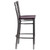 Flash Furniture XU-6F8B-CLR-BAR-MAHW-GG Mahogany Finish Seat Steel Frame With Clear Coat Finish Hercules Series Restaurant Bar Stool