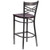 Flash Furniture XU-6F8B-CLR-BAR-MAHW-GG Mahogany Finish Seat Steel Frame With Clear Coat Finish Hercules Series Restaurant Bar Stool