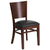 Flash Furniture XU-DG-W0094B-WAL-BLKV-GG Solid Wood Back Black Vinyl Upholstered Seat Lacey Series Restaurant Chair