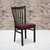 Flash Furniture XU-DG6Q4BSCH-BURV-GG Metal Schoolhouse Back Burgundy Vinyl Upholstered Seat Hercules Series Restaurant Chair