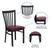 Flash Furniture XU-DG6Q4BSCH-BURV-GG Metal Schoolhouse Back Burgundy Vinyl Upholstered Seat Hercules Series Restaurant Chair