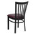 Flash Furniture XU-DG6Q4BSCH-BURV-GG Metal Schoolhouse Back Burgundy Vinyl Upholstered Seat Hercules Series Restaurant Chair