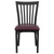 Flash Furniture XU-DG6Q4BSCH-BURV-GG Metal Schoolhouse Back Burgundy Vinyl Upholstered Seat Hercules Series Restaurant Chair