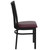 Flash Furniture XU-DG6Q4BSCH-BURV-GG Metal Schoolhouse Back Burgundy Vinyl Upholstered Seat Hercules Series Restaurant Chair