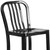 Flash Furniture CH-61200-30-BK-GG Black Galvanized Steel Vertical Slat Back Bar Stool