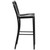 Flash Furniture CH-61200-30-BK-GG Black Galvanized Steel Vertical Slat Back Bar Stool