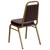 Flash Furniture FD-BHF-1-ALLGOLD-BN-GG Brown Vinyl Upholstered Trapezoidal Back Panel Gold Powder Coated Frame Finish Hercules Series Stacking Banquet Chair