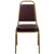 Flash Furniture FD-BHF-1-ALLGOLD-BN-GG Brown Vinyl Upholstered Trapezoidal Back Panel Gold Powder Coated Frame Finish Hercules Series Stacking Banquet Chair