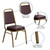 Flash Furniture FD-BHF-1-ALLGOLD-BN-GG Brown Vinyl Upholstered Trapezoidal Back Panel Gold Powder Coated Frame Finish Hercules Series Stacking Banquet Chair