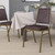 Flash Furniture FD-BHF-1-ALLGOLD-BN-GG Brown Vinyl Upholstered Trapezoidal Back Panel Gold Powder Coated Frame Finish Hercules Series Stacking Banquet Chair