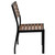 Flash Furniture XU-DG-HW6036-GG Faux Teak Aluminum Frame Horizontal Slat Pattern Back Side Chair