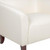 Flash Furniture 111-2-WH-GG White LeatherSoft with Cherry Stained Wood Feet Hercules Imperial Series Reception Loveseat