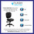 Flash Furniture GO-930F-BK-LEA-GG Black Bonded Leather Armless Mid Back Design Ergonomic Swivel Task Chair