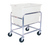 Winholt 30-6-A-WH 500 Lb. Complete Unit All Welded Aluminum Construction Frame White Polyethylene Tub Four 5" Swivel Polyolefin Casters Bulk Goods Cart