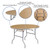 Flash Furniture XA-48-BIRCH-M-GG 440 Lbs. Polyurethane Varnish Top Round Heavy Duty Folding Banquet Table