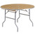 Flash Furniture XA-48-BIRCH-M-GG 440 Lbs. Polyurethane Varnish Top Round Heavy Duty Folding Banquet Table