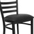 Flash Furniture XU-DG697BLAD-BAR-BLKV-GG Hercules Series Black Vinyl Ladder Back Metal Restaurant Bar Stool