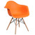 Flash Furniture FH-132-DPP-OR-GG 24.5" W x 25" D x 31.25" H Orange Polypropylene Contour Allure Series Arm Chair