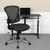 Flash Furniture H-8369F-DK-GY-GG 250 Lb. Dark Gray Fabric Nylon Arms Swivel Task/Office Chair