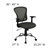 Flash Furniture H-8369F-DK-GY-GG 250 Lb. Dark Gray Fabric Nylon Arms Swivel Task/Office Chair