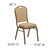 Flash Furniture FD-C01-ALLGOLD-H20124E-GG Beige Diamond Patterned Fabric Gold Powder Coated Frame Finish Hercules Series Stacking Banquet Chair
