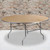 Flash Furniture XA-66-BIRCH-M-GG 661 Lbs. Polyurethane Varnish Top Round Heavy Duty Folding Banquet Table