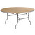 Flash Furniture XA-66-BIRCH-M-GG 661 Lbs. Polyurethane Varnish Top Round Heavy Duty Folding Banquet Table